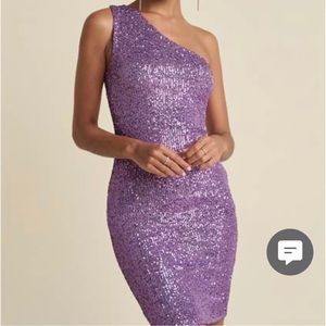 Lavender one shoulder ✨sequin✨ dress.